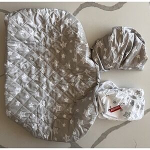 MOONSEA Bassinet Mattress Cover & Sheets Set 32"x17" Baby Stars Microfiber 3 Pc